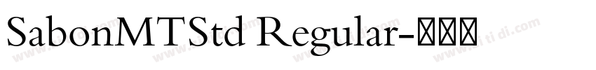 SabonMTStd Regular字体转换